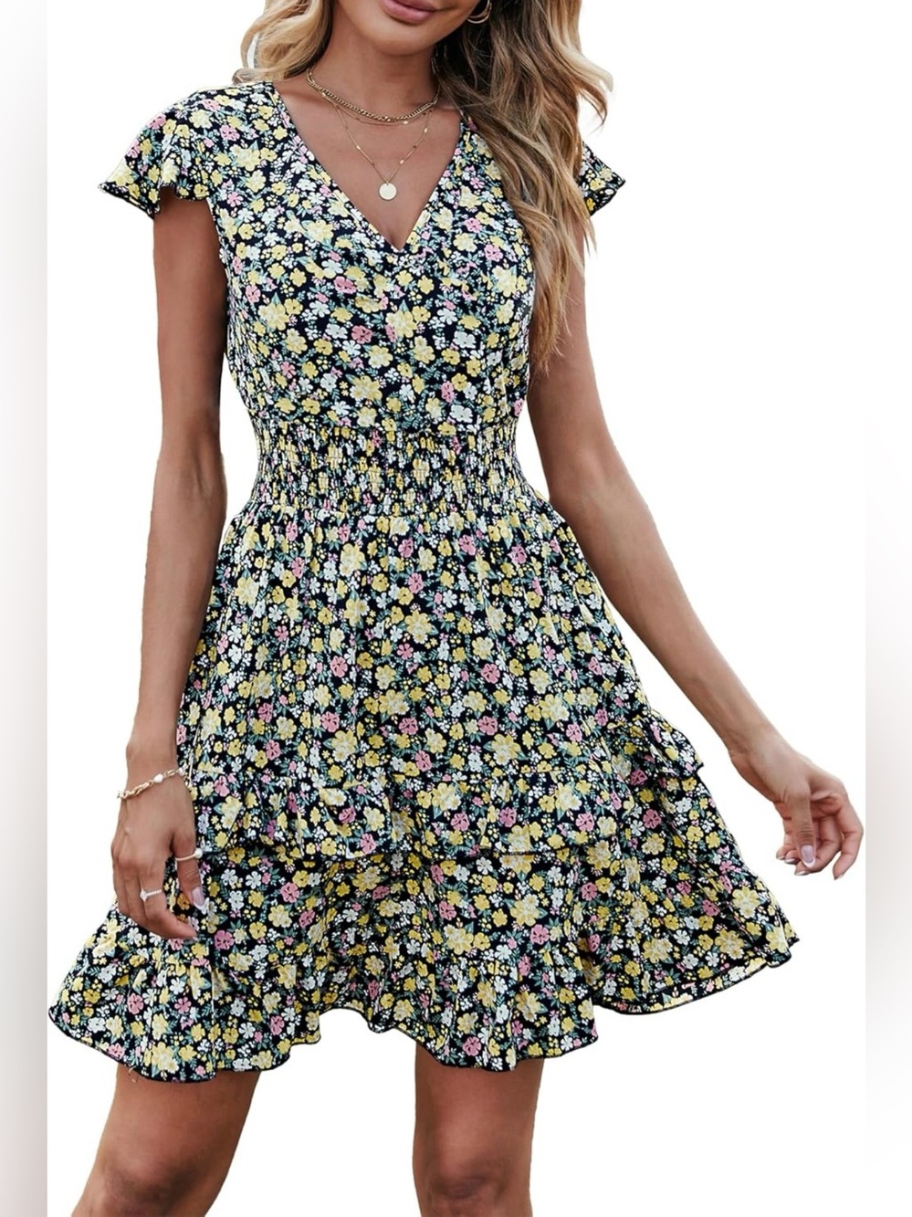 PRETTYGARDEN Boho Mini Dress